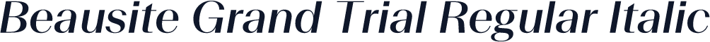Beausite Grand Trial Regular Italic