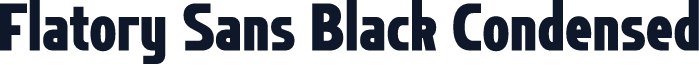 Flatory Sans Black Condensed
