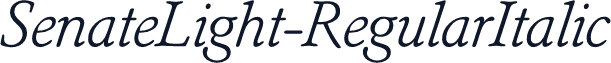 SenateLight-RegularItalic