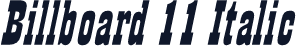 Billboard 11 Italic