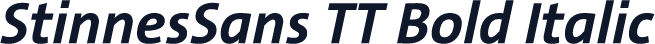 StinnesSans TT Bold Italic