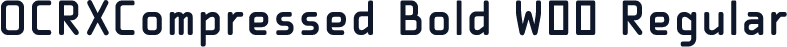 OCRXCompressed Bold W00 Regular