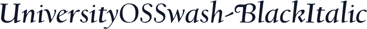 UniversityOSSwash-BlackItalic