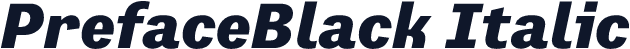 PrefaceBlack Italic