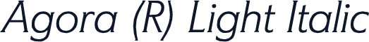 Agora (R) Light Italic