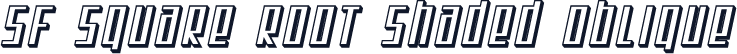 SF Square Root Shaded Oblique