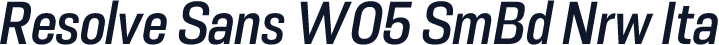 Resolve Sans W05 SmBd Nrw Ita