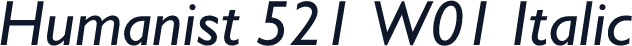 Humanist 521 W01 Italic
