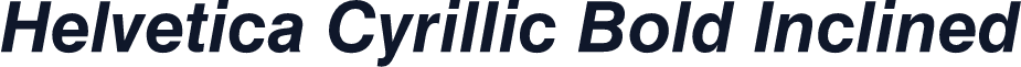 Helvetica Cyrillic Bold Inclined