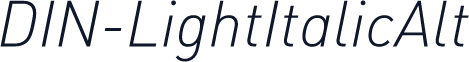 DIN-LightItalicAlt