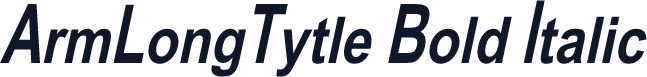 ArmLongTytle Bold Italic