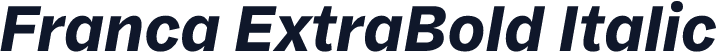 Franca ExtraBold Italic