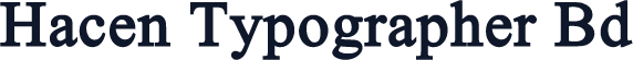 Hacen Typographer Bd
