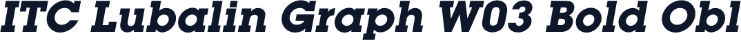 ITC Lubalin Graph W03 Bold Obl