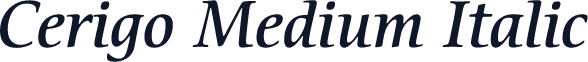 Cerigo Medium Italic