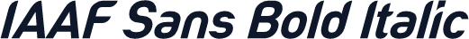 IAAF Sans Bold Italic