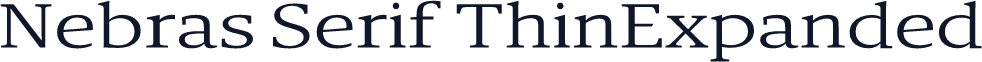Nebras Serif ThinExpanded