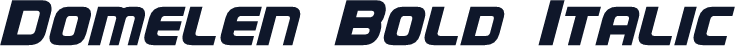 Domelen Bold Italic