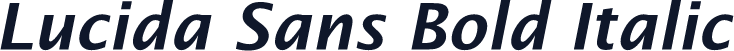 Lucida Sans Bold Italic