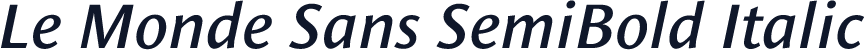 Le Monde Sans SemiBold Italic