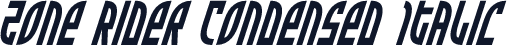 Zone Rider Condensed Italic