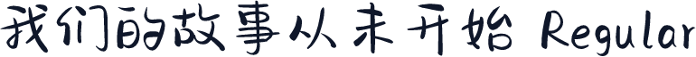 我们的故事从未开始 Regular
