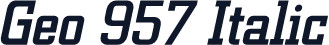 Geo 957 Italic