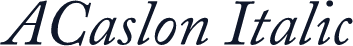 ACaslon Italic