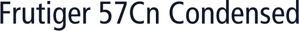 Frutiger 57Cn Condensed