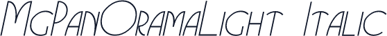 MgPanOramaLight Italic
