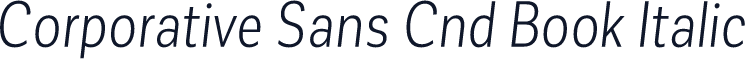 Corporative Sans Cnd Book Italic