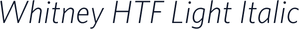 Whitney HTF Light Italic