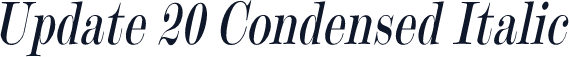 Update 20 Condensed Italic