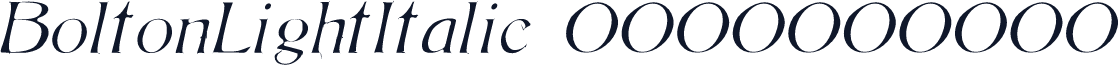 BoltonLightItalic OOOOOOOOOO