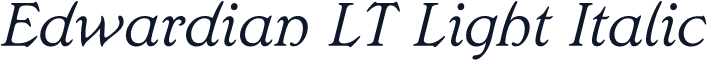 Edwardian LT Light Italic
