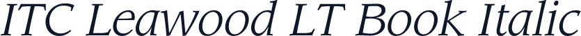 ITC Leawood LT Book Italic