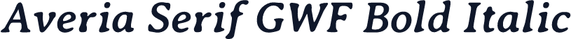 Averia Serif GWF Bold Italic