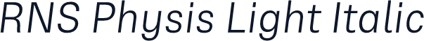 RNS Physis Light Italic