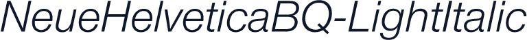 NeueHelveticaBQ-LightItalic