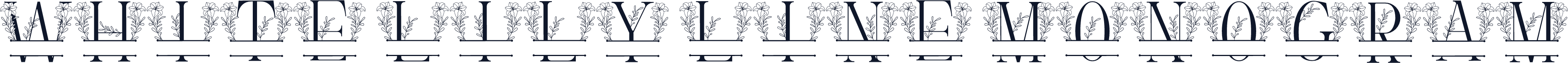 White Lily Line Monogram