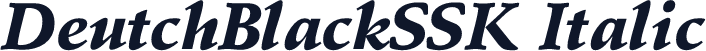 DeutchBlackSSK Italic