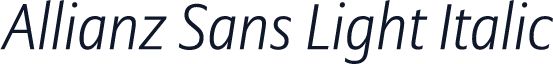 Allianz Sans Light Italic