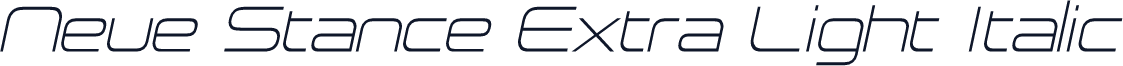 Neue Stance Extra Light Italic