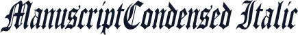 ManuscriptCondensed Italic