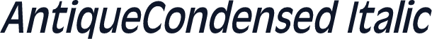 AntiqueCondensed Italic