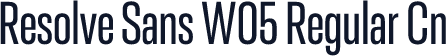 Resolve Sans W05 Regular Cn