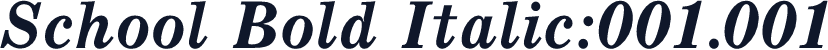 School Bold Italic:001.001