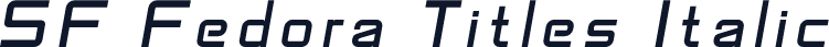 SF Fedora Titles Italic