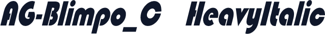 AG-Blimpo_C  HeavyItalic
