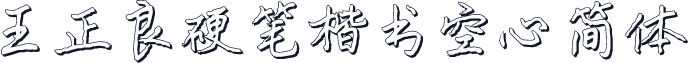 王正良硬笔楷书空心简体